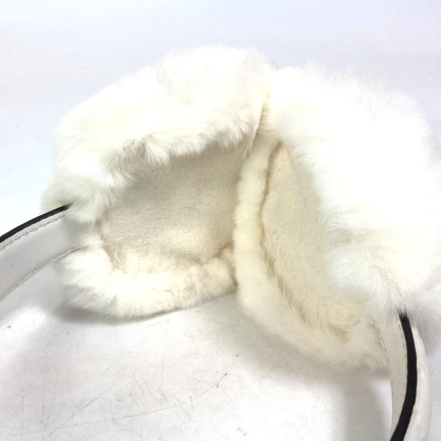 GUCCI グッチ 245929 グッチシマ ファー モコモコ 紐つき 耳あて イヤーマフラー イヤーウォーマー イヤーマフ  ホワイト【中古】未使用 | GUCCI | 07