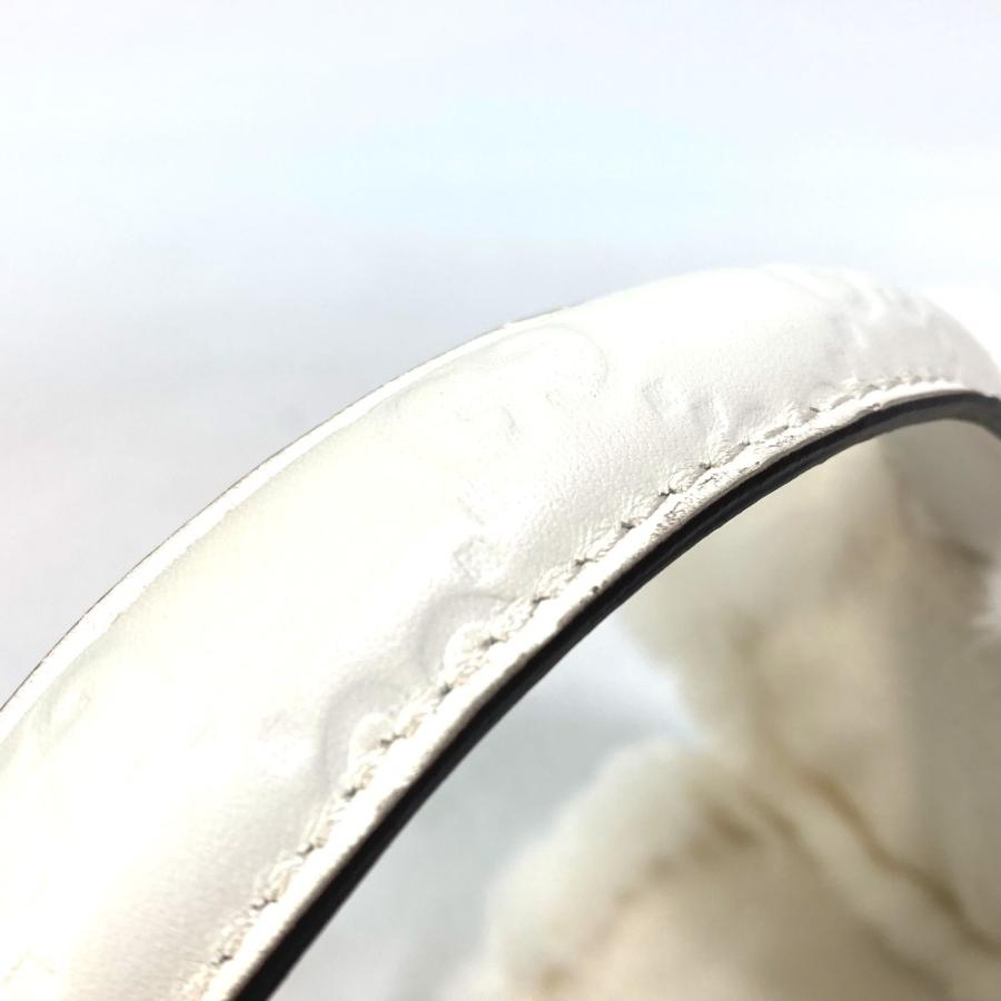 GUCCI グッチ 245929 グッチシマ ファー モコモコ 紐つき 耳あて イヤーマフラー イヤーウォーマー イヤーマフ  ホワイト【中古】未使用 | GUCCI | 08