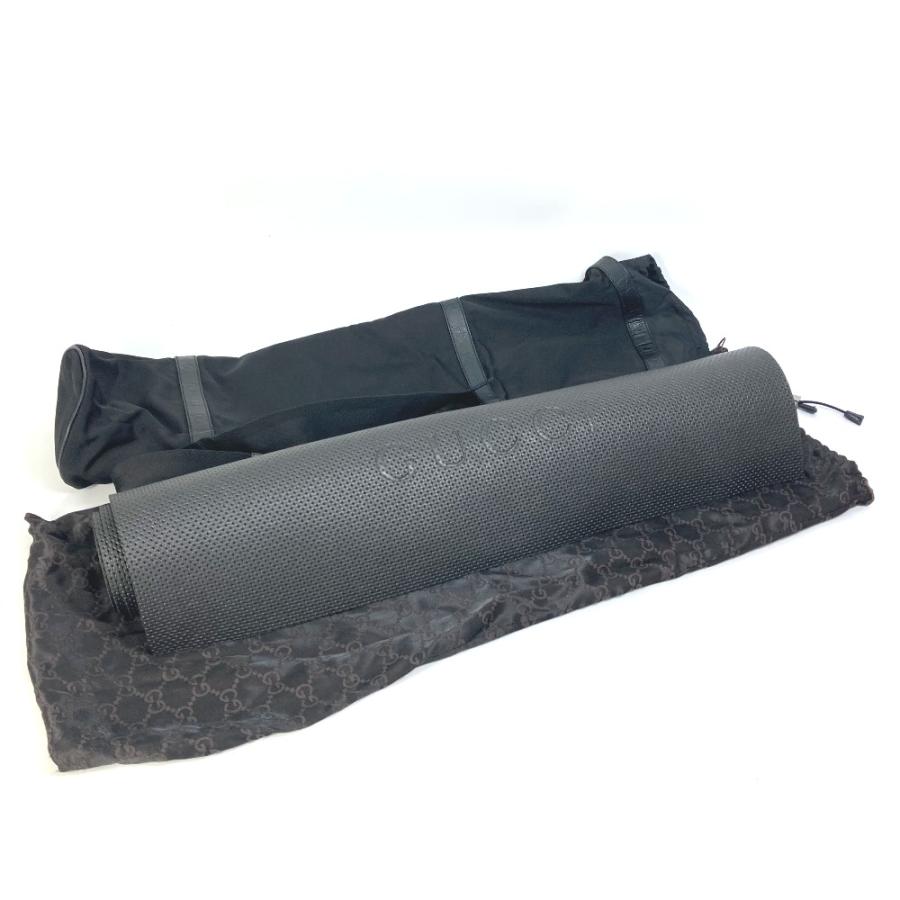 GUCCI グッチ 162797 GG ヨガマット バッグ ポーチ付き セット 雑貨 レザー ブラック ユニセックス【中古】美品 | GUCCI | 03