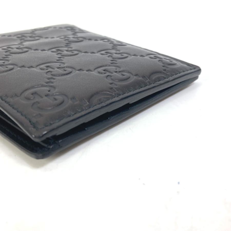 GUCCI グッチ 145754 GG グッチシマ 札入れ 2つ折り財布 シマレザー ブラック系 メンズ【中古】未使用 | GUCCI | 04