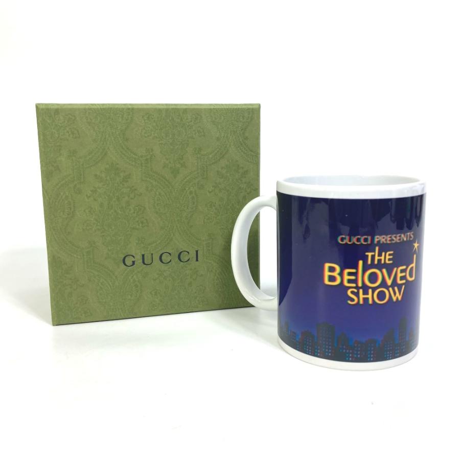 GUCCI グッチ コップ インテリア 食器 THE BELOVED SHOW 非売品 マグカップ 陶器 ホワイト×ブルー ユニセックス【中古】未使用｜reference｜07