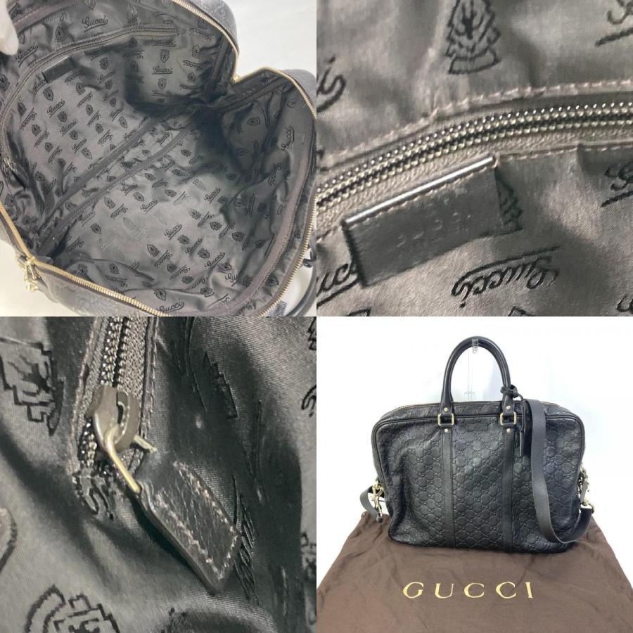 グッチ ビジネスバッグシマレザーCC柄ブリーフケース 2way