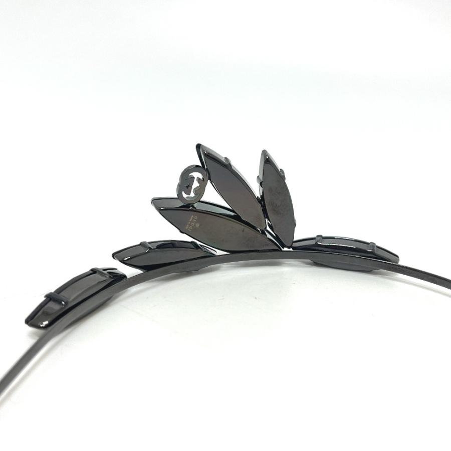 GUCCI グッチ GGキャンバス カチューシャ ブラック 美品 GUCCI（グッチ） クリスタル GG ヘアバンド 628716 カチューシャ
