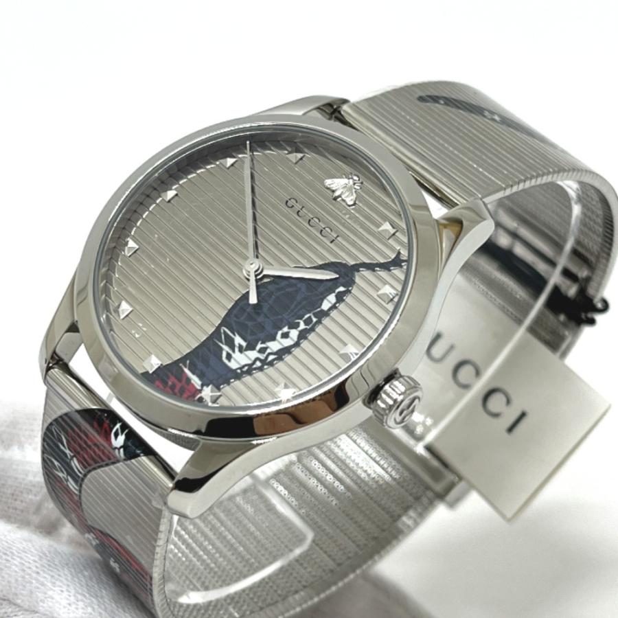 未使用 GUCCI グッチ 126.4 スネーク クォーツ 腕時計 シルバー メンズ【中古】 | GUCCI | 01