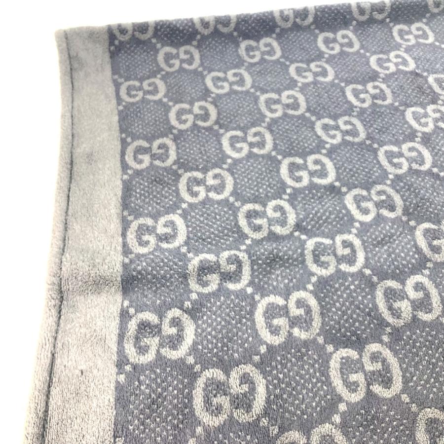 GUCCI ブランケットビーチタオル膝掛けGG 茶ブルージム