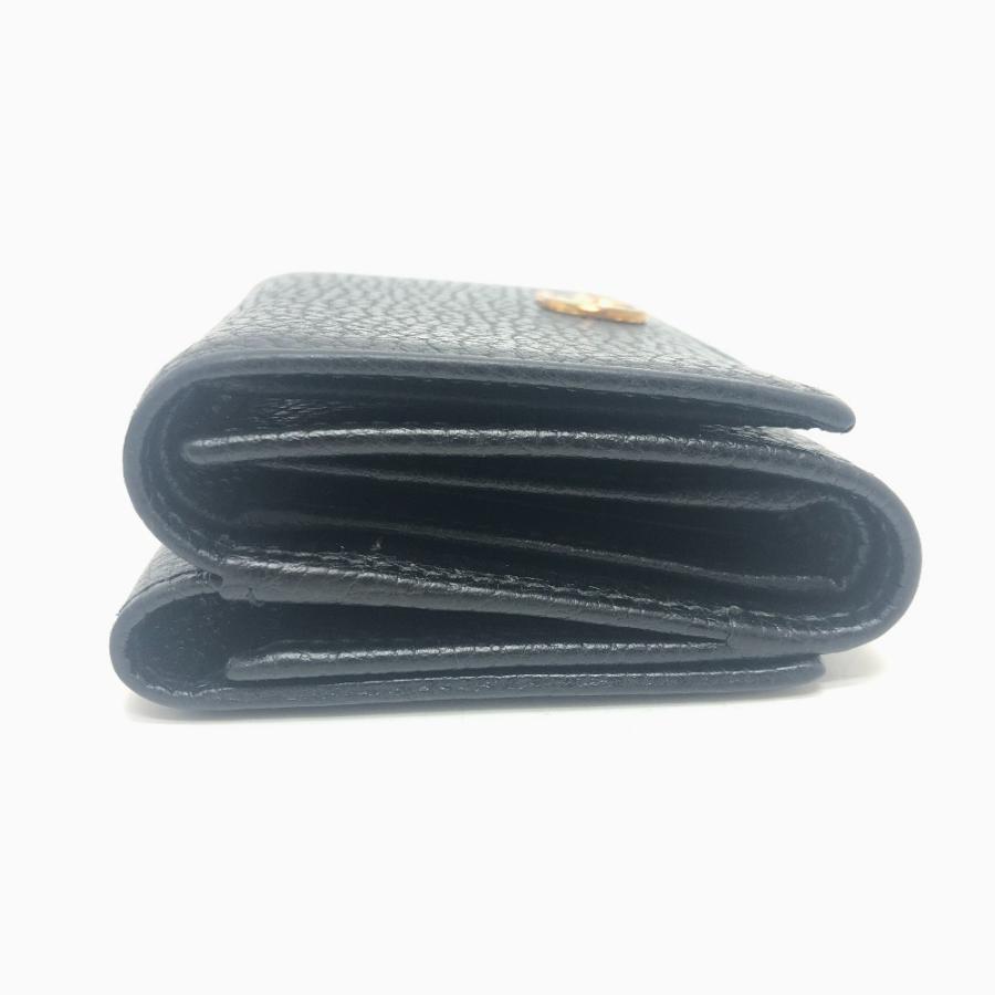 GUCCI グッチ 474746 GGマーモント コンパクトウォレット 小銭入れ 財布 ウォレット コンパクト財布 3つ折り財布 ブラック 【中古】 | GUCCI | 02