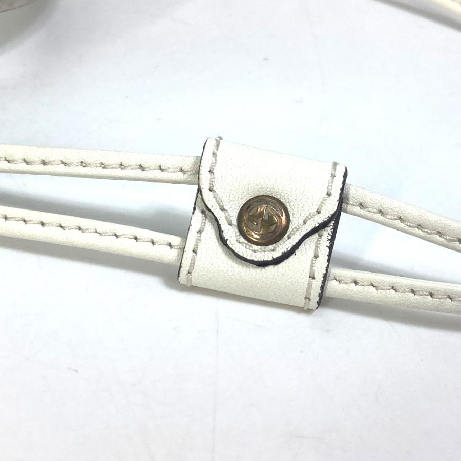 GUCCI グッチ 245929 グッチシマ ファー モコモコ 紐つき 耳あて イヤーマフラー イヤーウォーマー イヤーマフ シマレザー【中古】美品 | GUCCI | 08