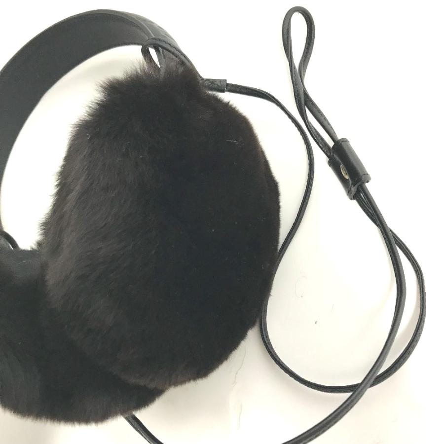 美品 GUCCI グッチ 245929 ファー モコモコ 紐つき 耳あて イヤーマフラー イヤーウォーマー グッチシマ GG イヤーマフ【中古】 | GUCCI | 02