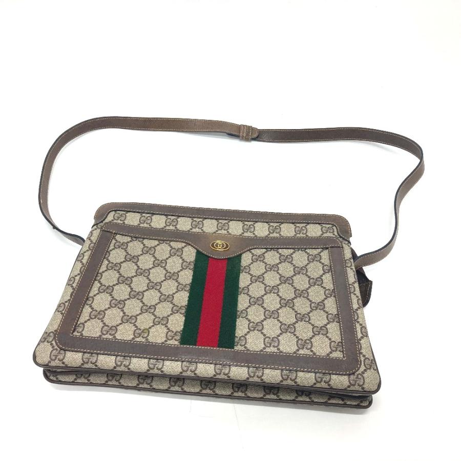 GUCCI グッチ 010・378 オールドグッチ カバン 斜め掛け 肩掛け シェリーライン ショルダーバッグ ブラウン レディース【中古】 | GUCCI | 02