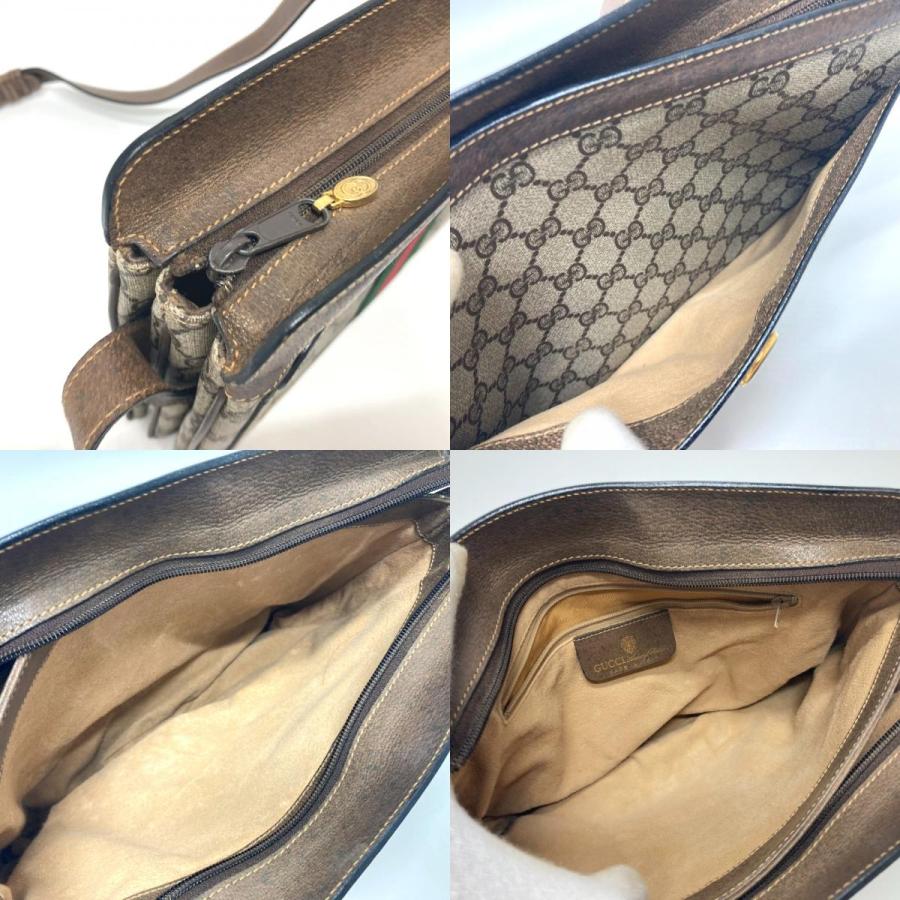 GUCCI グッチ 010・378 オールドグッチ カバン 斜め掛け 肩掛け シェリーライン ショルダーバッグ ブラウン レディース【中古】 | GUCCI | 08