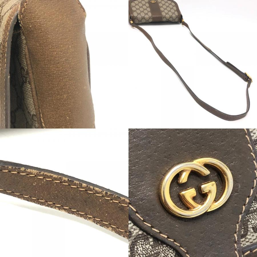 GUCCI グッチ オールドグッチ ヴィンテージ GG インターロッキングG カバン 斜め掛け ショルダーバッグ ベージュ レディース【中古】 | GUCCI | 07