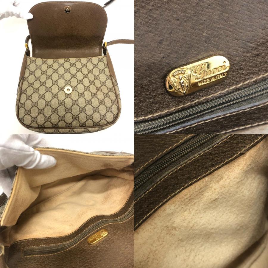 GUCCI グッチ オールドグッチ ヴィンテージ GG インターロッキングG カバン 斜め掛け ショルダーバッグ ベージュ レディース【中古】 | GUCCI | 08