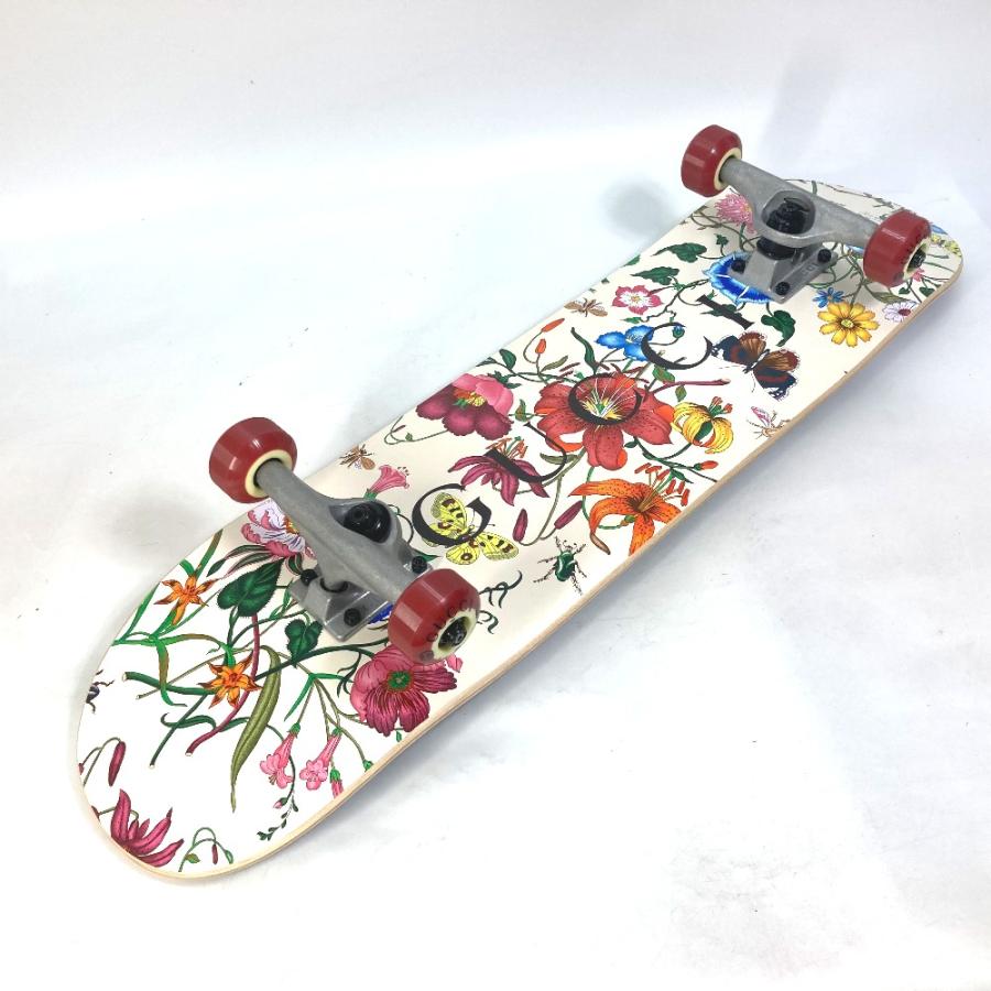 GUCCI グッチ 689105 フローラ ロゴ 花柄 フラワー スケートボード スケボー インテリア オブジェ ウッド マルチカラー メンズ【中古】美品 | GUCCI | 02