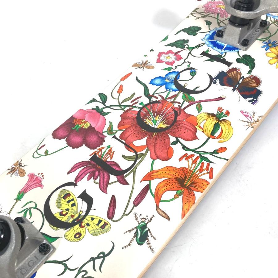 GUCCI グッチ 689105 フローラ ロゴ 花柄 フラワー スケートボード スケボー インテリア オブジェ ウッド マルチカラー メンズ【中古】美品 | GUCCI | 06