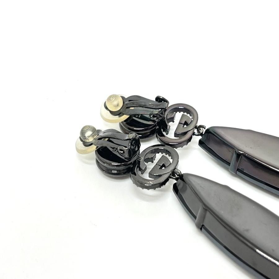 GUCCI グッチ GG クリスタル ビジュー アクセサリー イヤリング ブラック レディース【中古】 | GUCCI | 01