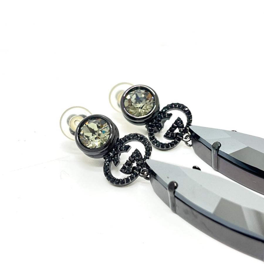 GUCCI グッチ GG クリスタル ビジュー アクセサリー イヤリング ブラック レディース【中古】 | GUCCI | 02