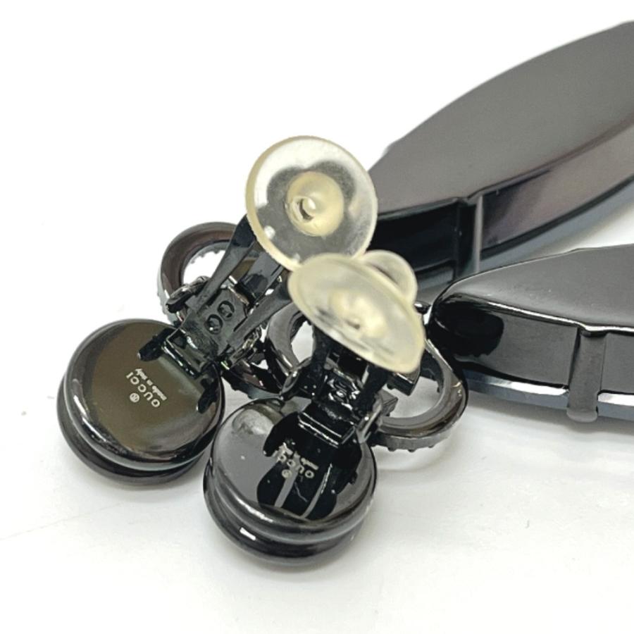 GUCCI グッチ GG クリスタル ビジュー アクセサリー イヤリング ブラック レディース【中古】 | GUCCI | 05