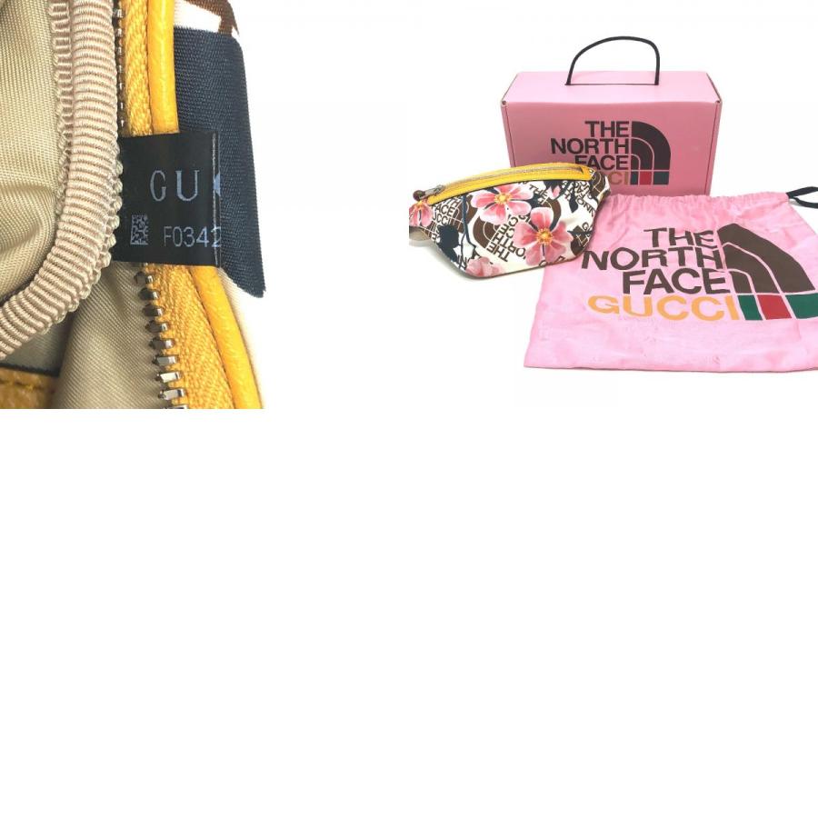 GUCCI グッチ 650299 THE NORTH FACE コラボ ウエストポーチ 花
