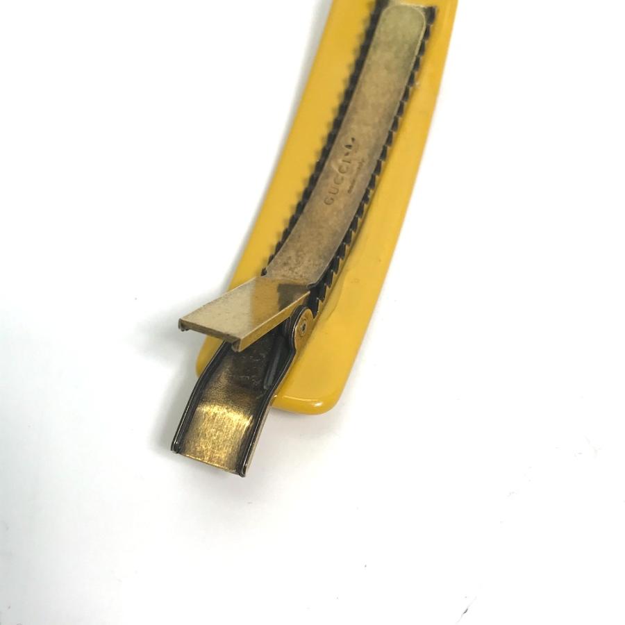 GUCCI グッチ 702940 アディダス ADIDAS コラボ ヘアクリップ ヘアアクセサリー バレッタ イエロー レディース【中古】 | GUCCI | 06