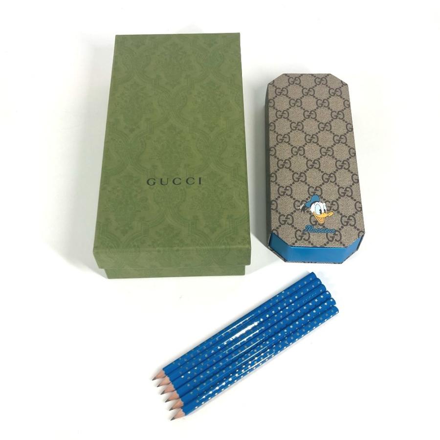 未使用 GUCCI グッチ 662087 鉛筆6本セット GG ステーショナリー ペンシル ディズニー DISNEY ドナルドダック 鉛筆 ブルー 【中古】 | GUCCI | 04