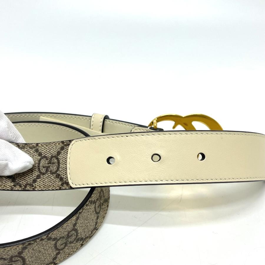 GUCCI グッチ 625839 ダブルG GGバックル スリムベルト ファッション小物  ベルト ベージュ レディース【中古】 | GUCCI | 03