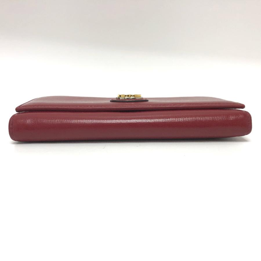 GUCCI グッチ 598531 マリーナ インターロッキングG  長財布 2つ折り財布 レッド レディース【中古】 | GUCCI | 03
