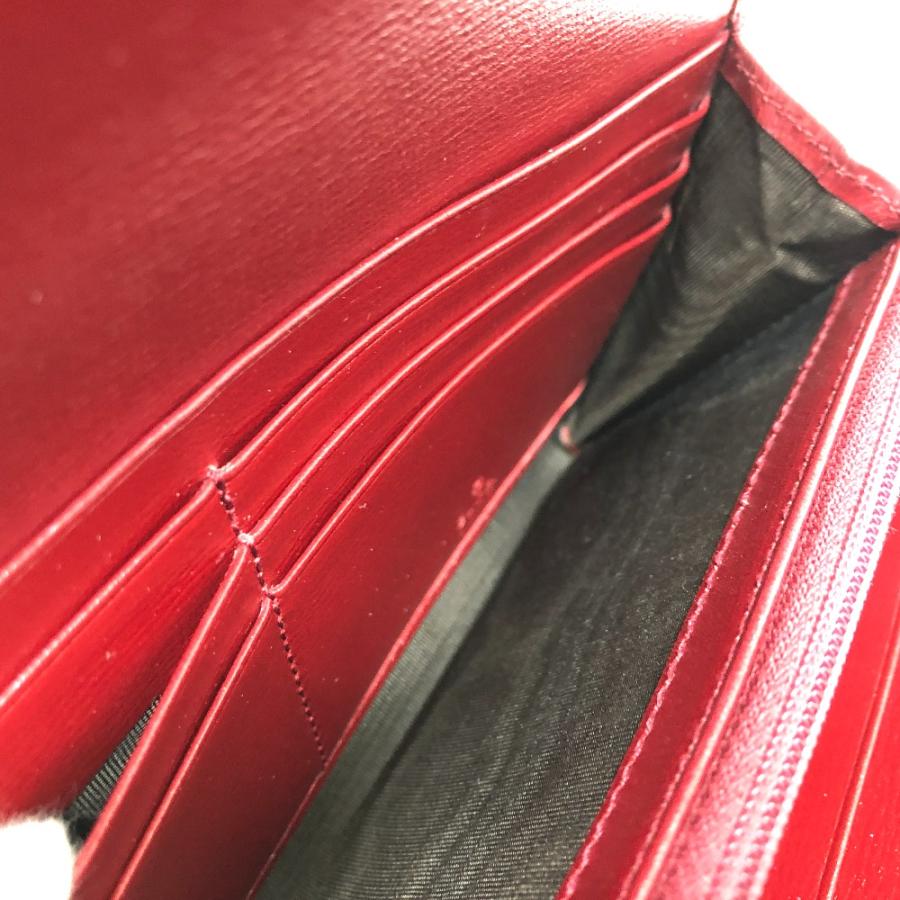 GUCCI グッチ 598531 マリーナ インターロッキングG  長財布 2つ折り財布 レッド レディース【中古】 | GUCCI | 07