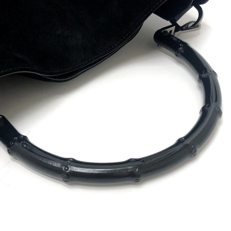 GUCCI グッチ 2404 バンブー 2WAY カバン ハンドバッグ 肩掛け ショルダーバッグ ブラック レディース【中古】 | GUCCI | 06