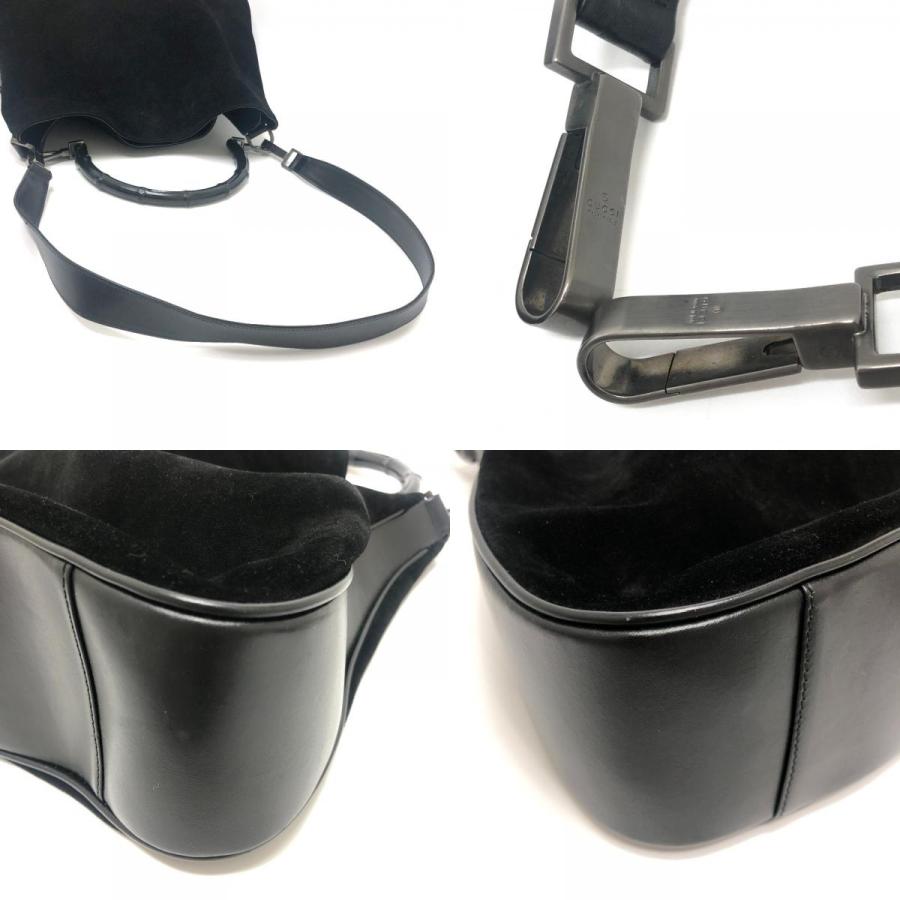 GUCCI グッチ 2404 バンブー 2WAY カバン ハンドバッグ 肩掛け ショルダーバッグ ブラック レディース【中古】 | GUCCI | 07
