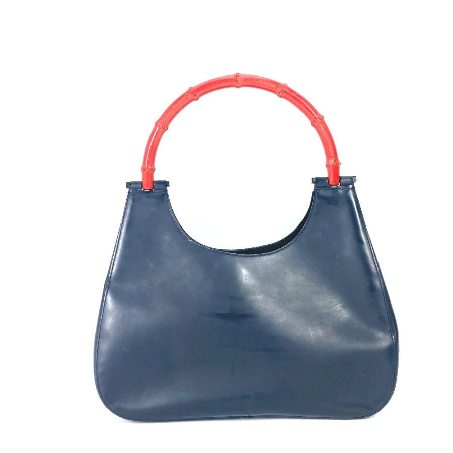 GUCCI グッチ 001 3789 バンブー ショルダーバッグ 肩掛け バイカラー ヴィンテージ ハンドバッグ ブラック レディース【中古】 | GUCCI | 01