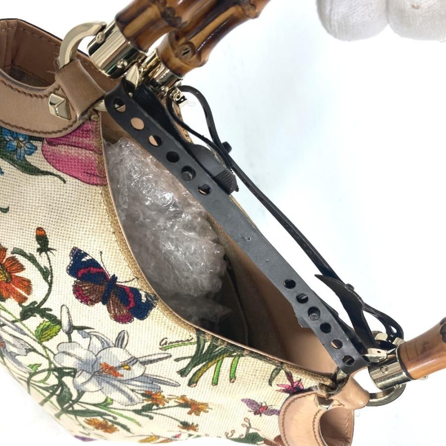 GUCCI グッチ 140203 フローラ バンブー 花柄 フラワー カバン トートバッグ ハンドバッグ マルチカラー レディース【中古】 | GUCCI | 07