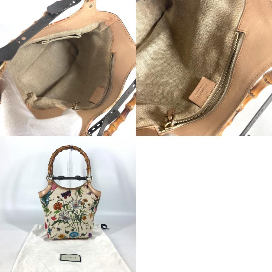 GUCCI グッチ 140203 フローラ バンブー 花柄 フラワー カバン トートバッグ ハンドバッグ マルチカラー レディース【中古】 | GUCCI | 09