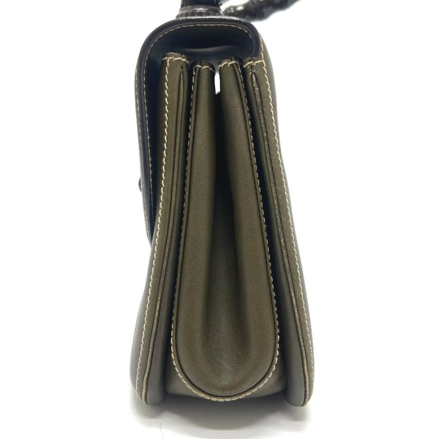 GUCCI グッチ 000・406 ターンロック バンブー カバン トートバッグ フラップ ハンドバッグ カーキ レディース【中古】 | GUCCI | 02