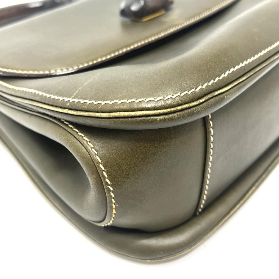 GUCCI グッチ 000・406 ターンロック バンブー カバン トートバッグ フラップ ハンドバッグ カーキ レディース【中古】 | GUCCI | 06
