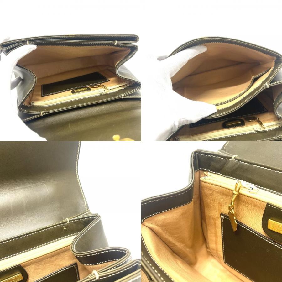 GUCCI グッチ 000・406 ターンロック バンブー カバン トートバッグ フラップ ハンドバッグ カーキ レディース【中古】 | GUCCI | 08