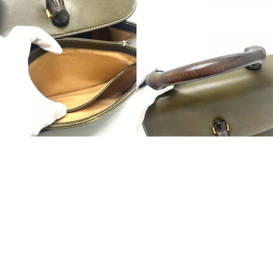 GUCCI グッチ 000・406 ターンロック バンブー カバン トートバッグ フラップ ハンドバッグ カーキ レディース【中古】 | GUCCI | 09