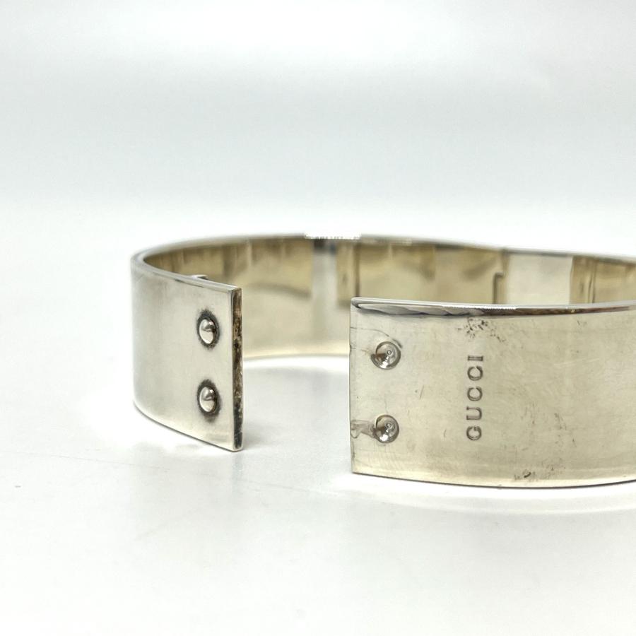 GUCCI グッチ ロゴ ヴィンテージ アクセサリー バングル シルバー レディース【中古】 | GUCCI | 08