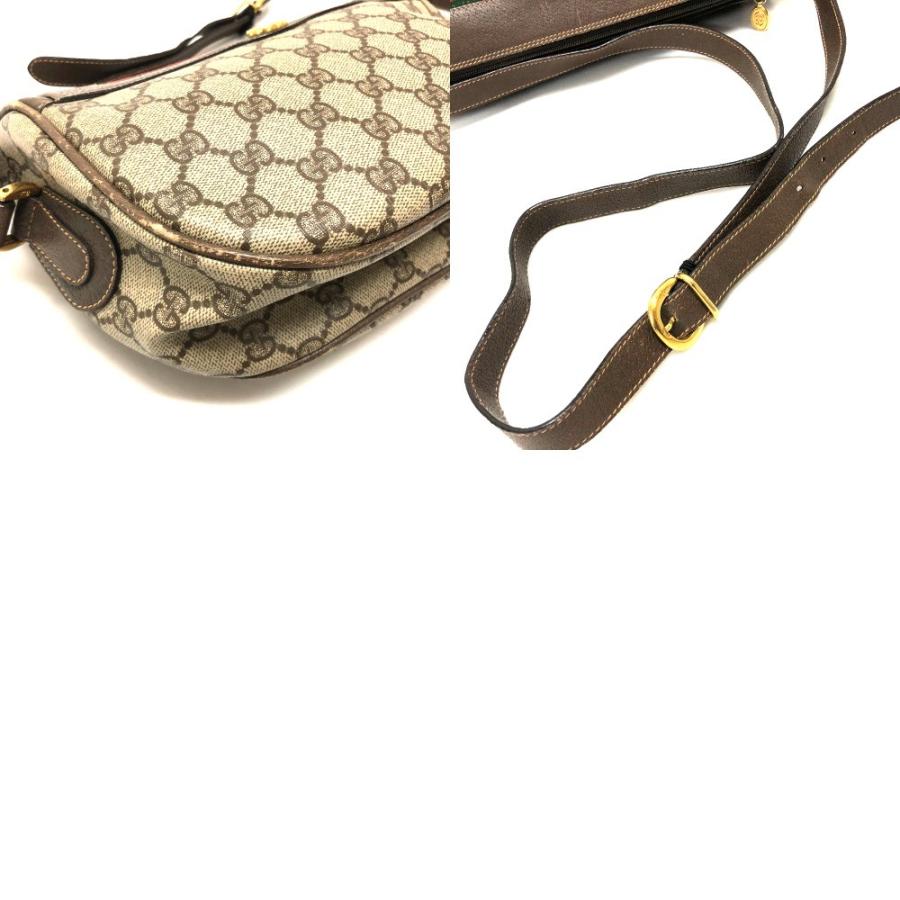 グッチ GUCCI ウェビングライン 001115 0918 GGプラス ポシェット ショルダーバッグ PVC/レザー オールドグッチ GUCCI（グッチ） 001115 0918 GGプラス ウェビングライン ポシェット