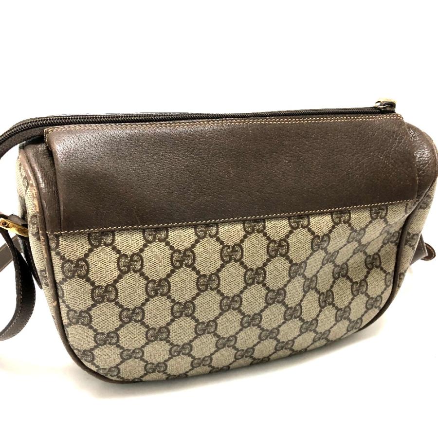 グッチ GUCCI ウェビングライン 001115 0918 GGプラス ポシェット ショルダーバッグ PVC/レザー オールドグッチ GUCCI（グッチ） 001115 0918 GGプラス ウェビングライン ポシェット