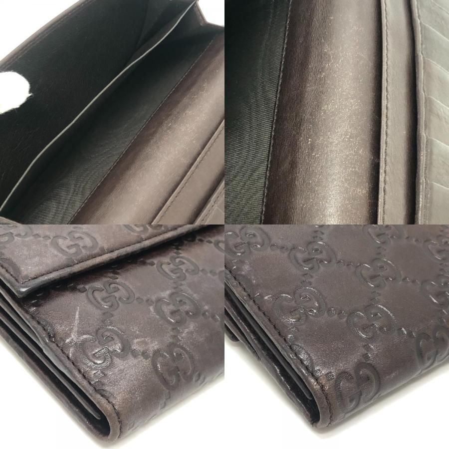 GUCCI グッチ 167464 プリンシー グッチシマ GG柄 リボン 2つ折り 財布 ロングウォレット 総柄 長財布 ブラウン レディース【中古】 | GUCCI | 08
