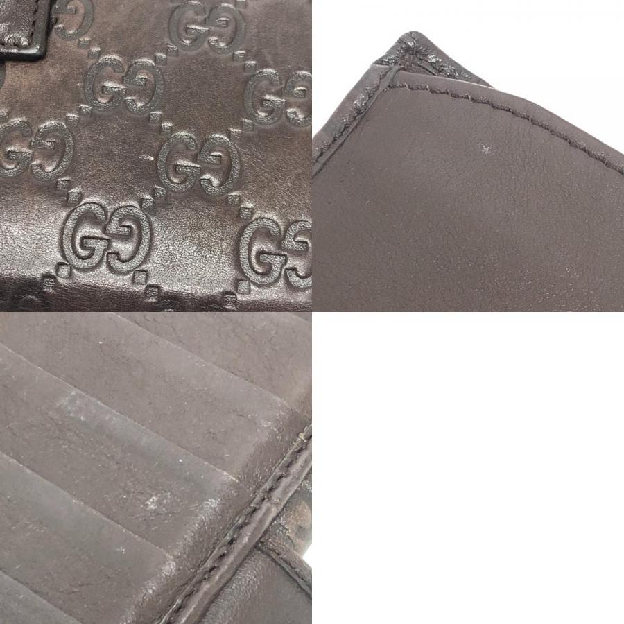 GUCCI グッチ 167464 プリンシー グッチシマ GG柄 リボン 2つ折り 財布 ロングウォレット 総柄 長財布 ブラウン レディース【中古】 | GUCCI | 09
