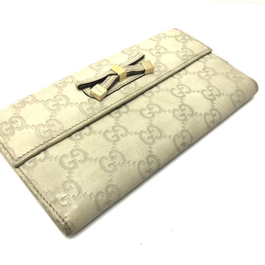 GUCCI グッチ 167464 PRINCY(プリンシー) グッチシマ リボン Wホック長財布 (あり) アイボリー｜reference｜07