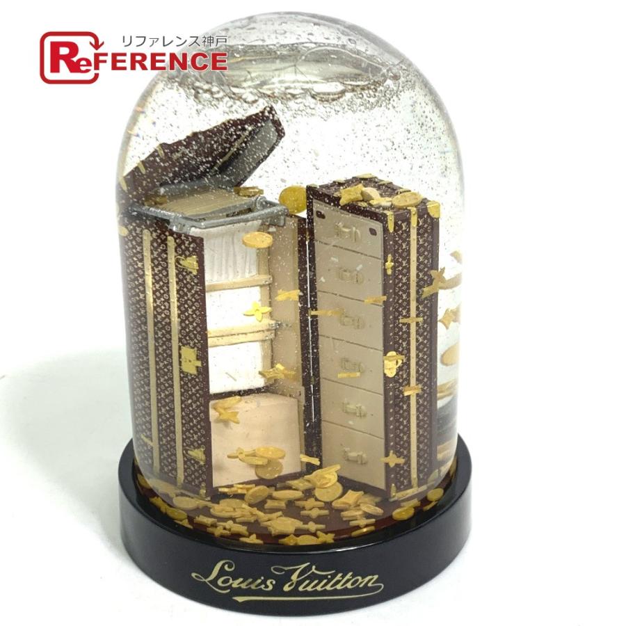 LOUIS VUITTON ルイヴィトン 2009年限定 置物 ワードロープトランク ノベルティ 非売品 スノードーム 陶器 ブラウン レディース【中古】 | LOUIS VUITTON