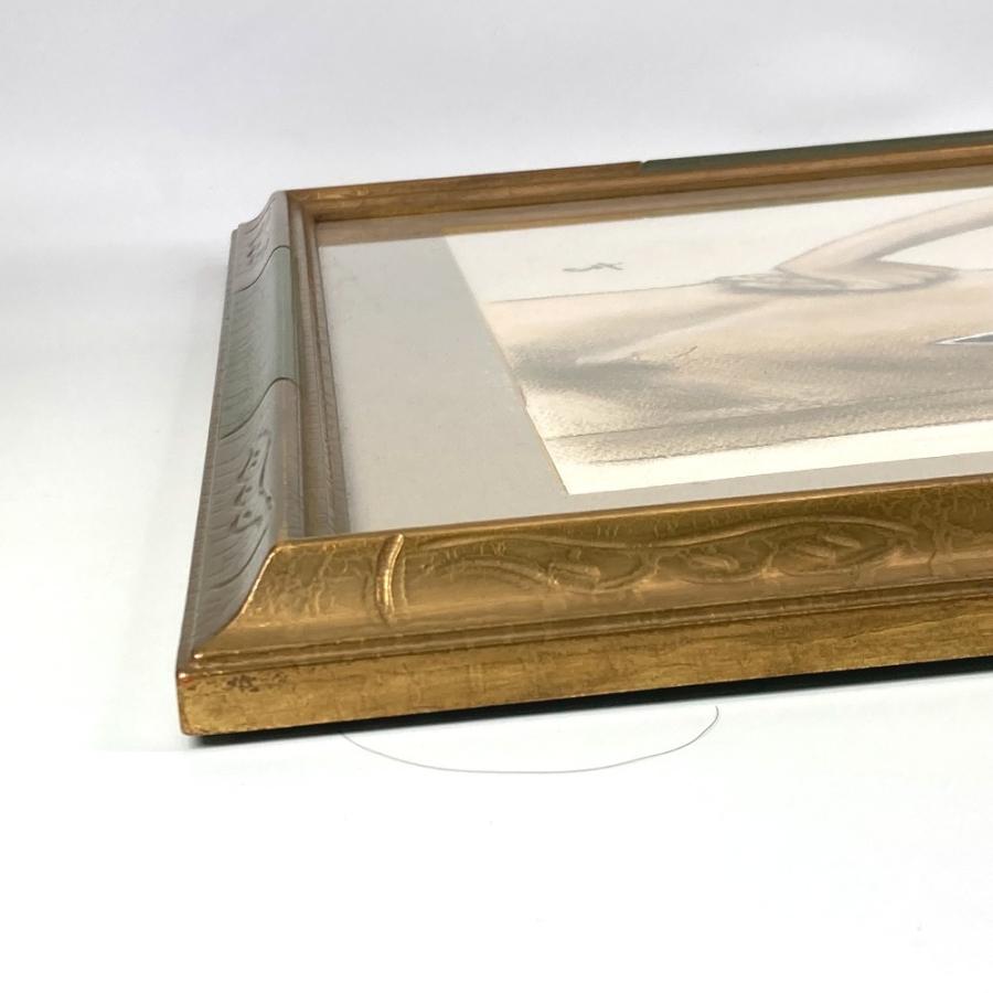FINE ART 美術品 高塚 省吾 裸婦画巨匠「スカーフ」 パステル画 10号 額縁入り 1995年 インテリア 美術品 マルチカラー 【中古】 |  | 01