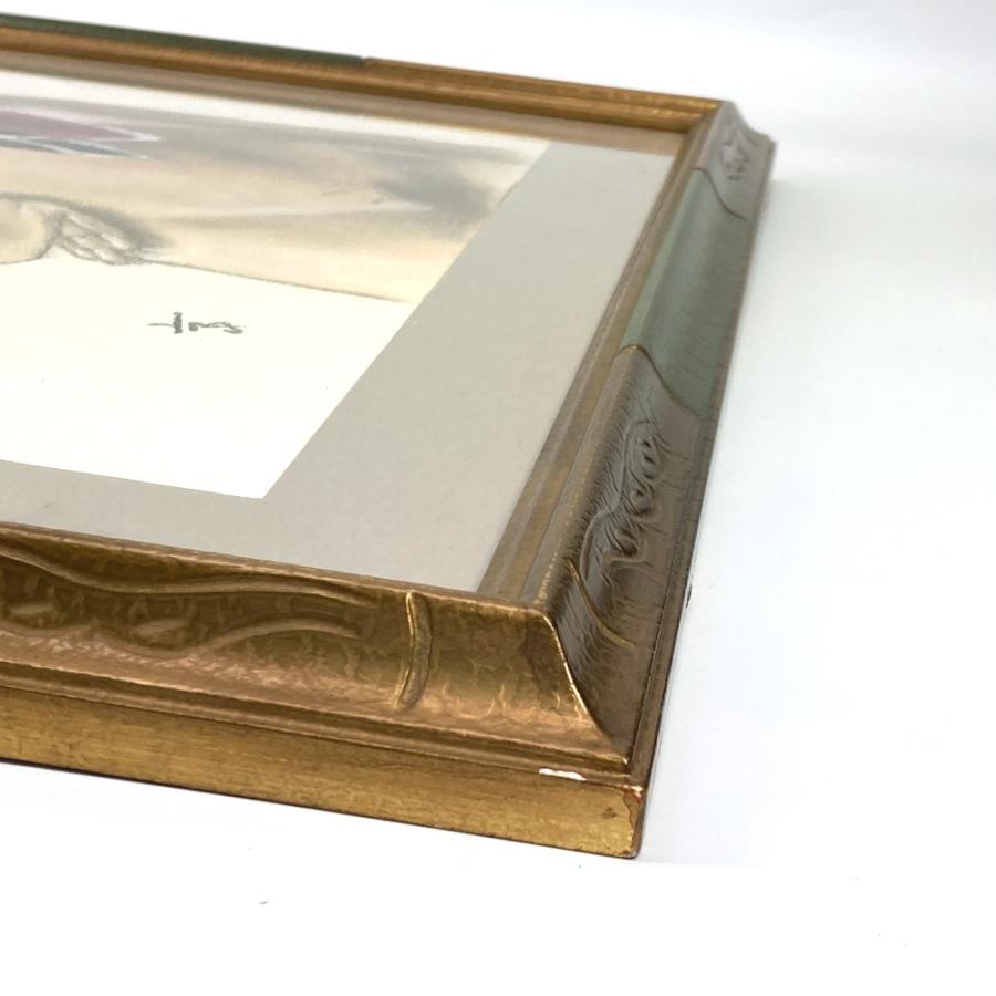 FINE ART 美術品 高塚 省吾 裸婦画巨匠「スカーフ」 パステル画 10号