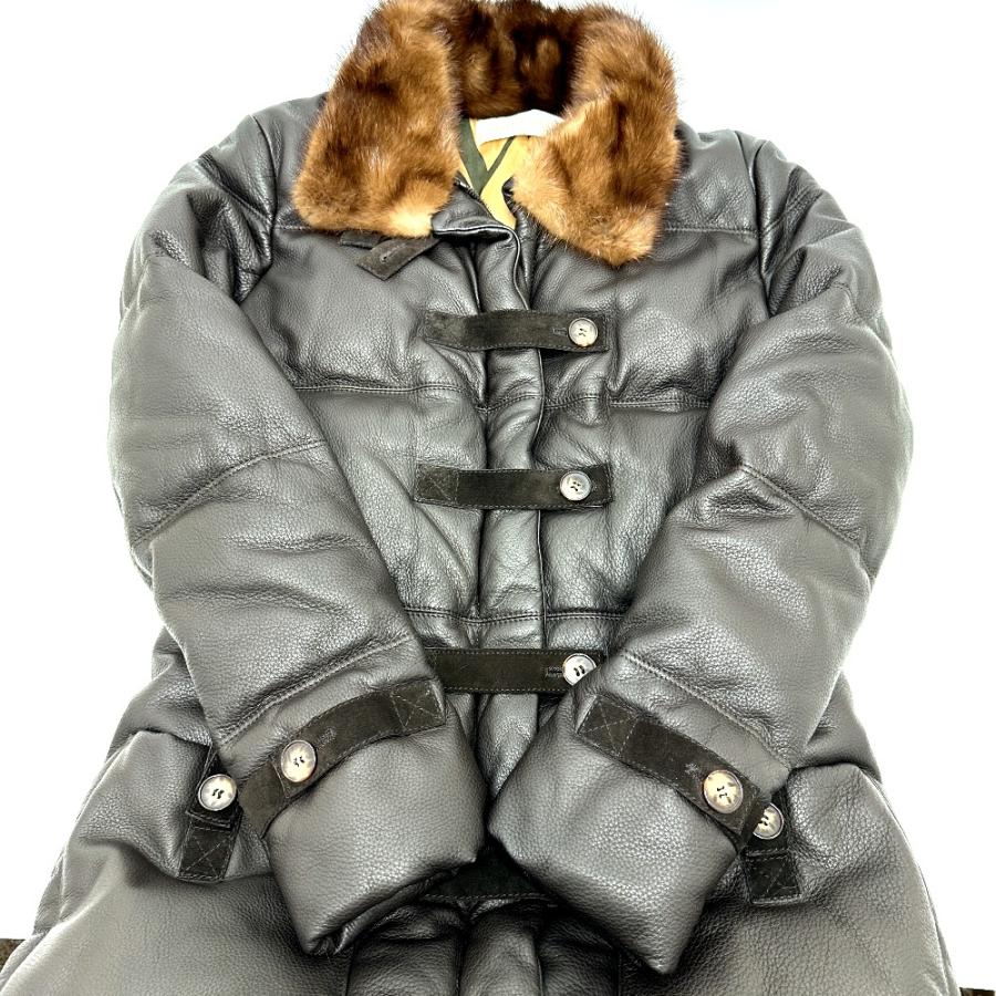VALENTINO ヴァレンティノ 襟元ミンク レザー ダウン アパレル ロングコート ブラウン レディース【中古】 | VALENTINO | 04