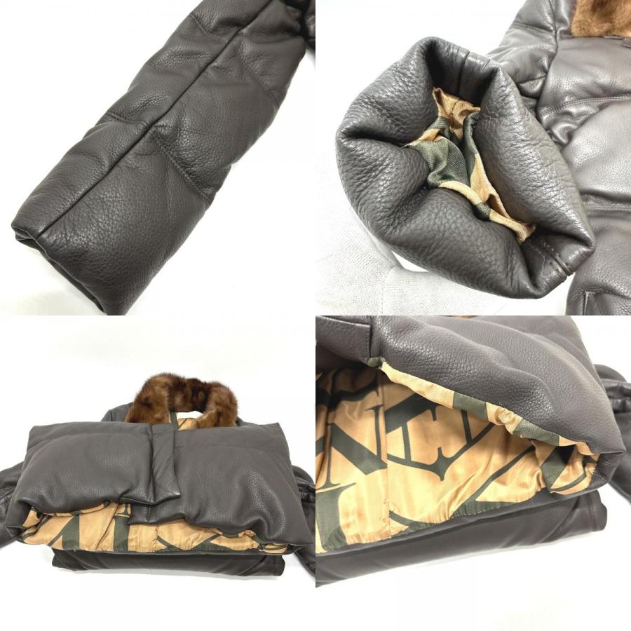 VALENTINO ヴァレンティノ 襟元ミンク レザー ダウン アパレル ロングコート ブラウン レディース【中古】 | VALENTINO | 07