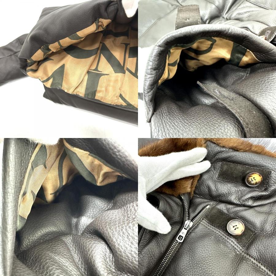VALENTINO ヴァレンティノ 襟元ミンク レザー ダウン アパレル ロングコート ブラウン レディース【中古】 | VALENTINO | 08