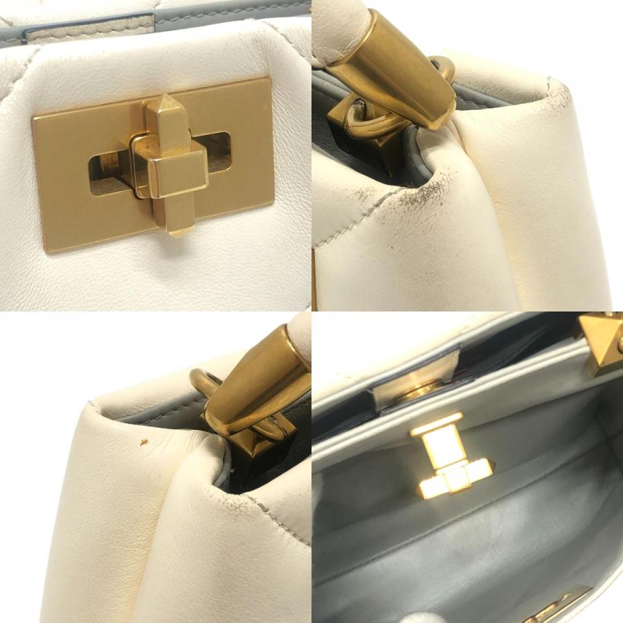 VALENTINO ヴァレンティノ VW0B0197BSF ロックスタッズ ローマンスタッズ カバン ハンドバッグ ホワイト レディース【中古】 | VALENTINO | 08