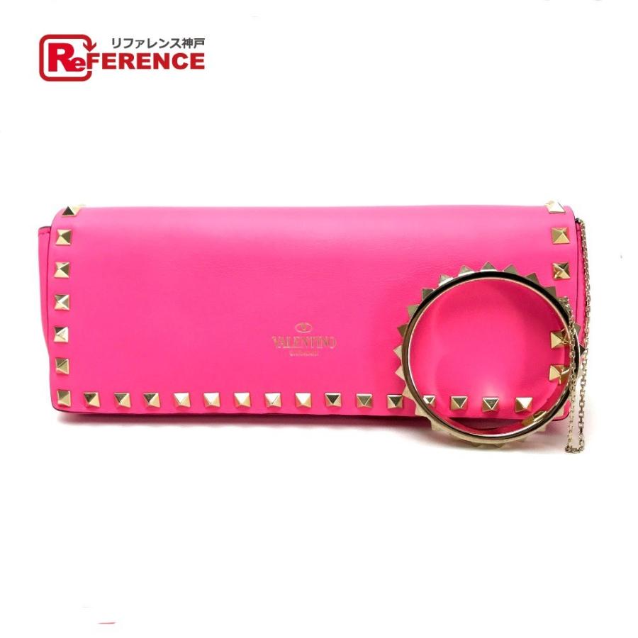 バレンティノロックスタッズバングルチェーン付きバッグ